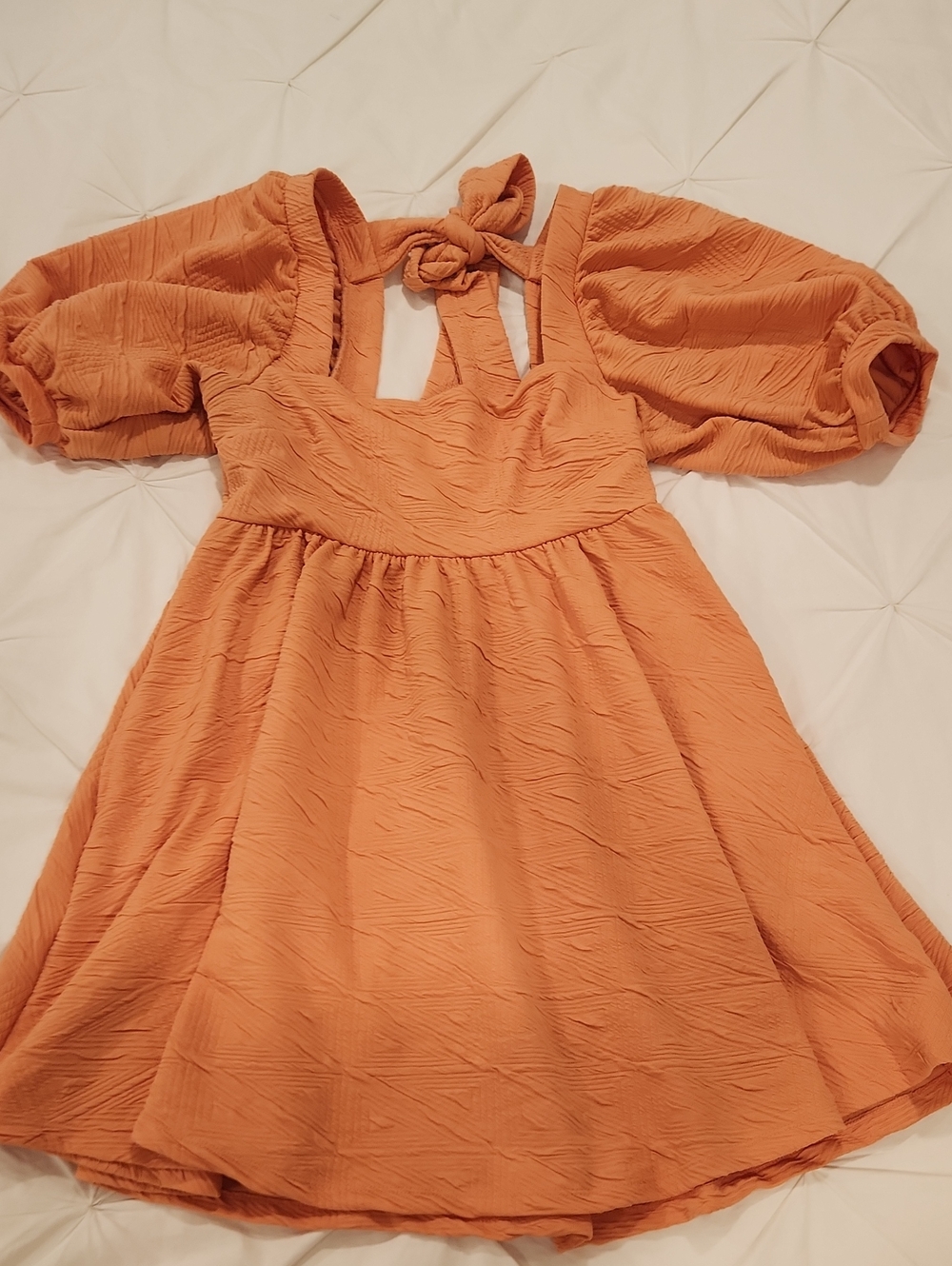 Free People Violet Mini Dress In Carrot Ginger Size S - Picture 5 of 7